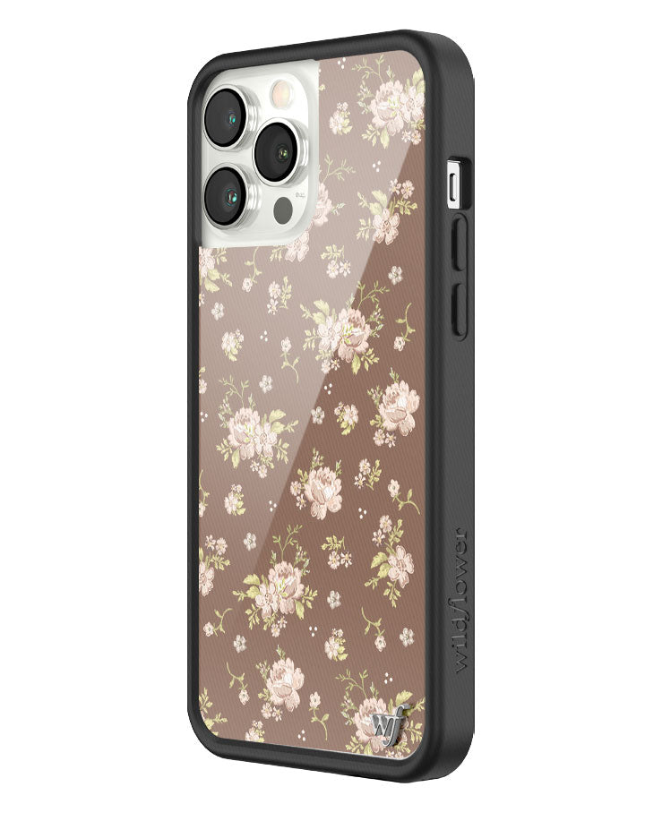 Brown Floral iPhone Case from Wildflower Cases