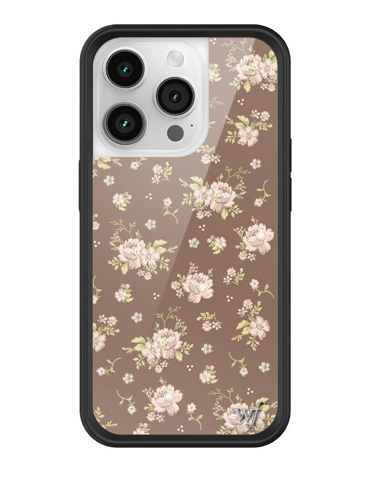 Brown Floral iPhone Case from Wildflower Cases