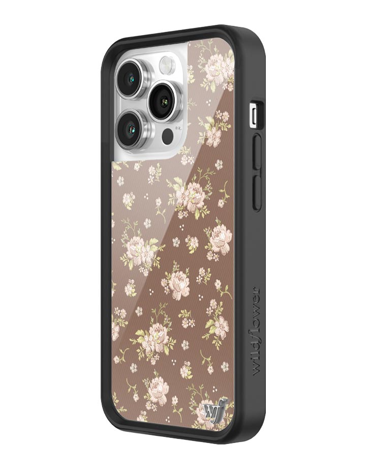 Brown Floral iPhone Case from Wildflower Cases