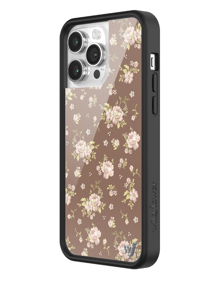 Brown Floral iPhone Case from Wildflower Cases