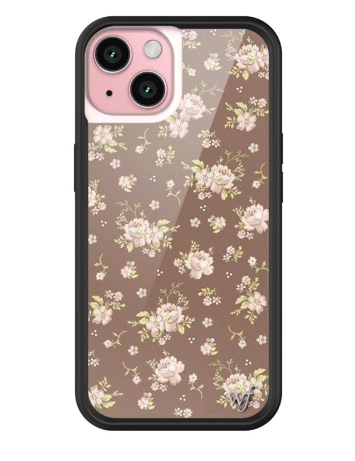Brown Floral iPhone Case from Wildflower Cases