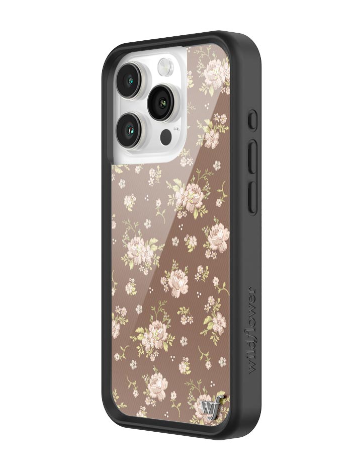 Brown Floral iPhone Case from Wildflower Cases