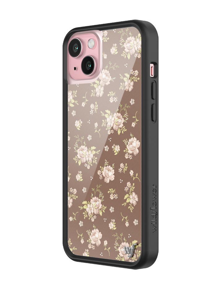 Brown Floral iPhone Case from Wildflower Cases