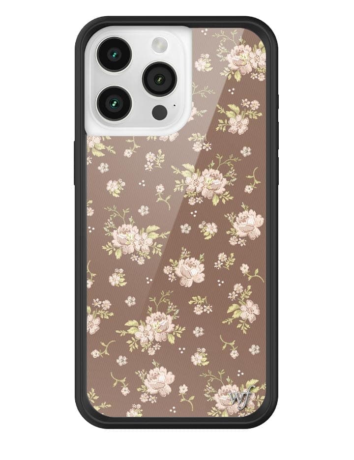 Brown Floral iPhone Case from Wildflower Cases