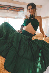 Tiered Pocket Skirt From Cotton Flower Clothing