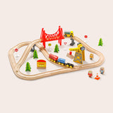 Tiny Land® Wooden Track Trains 55 Pcs From Tiny Land