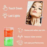 Pursonic Touchscreen LED Vanity Mirror and Luxurious Gel & Mud Face Mask Set from Pursonic