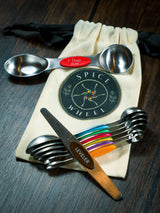 Magnetic Spoons with leveler and Canvas Gift Bag from Spice Wheel