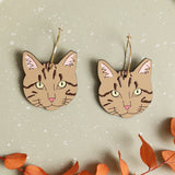 TNR Grey Tabby Cat Hoops from LE CHIC MIAMI