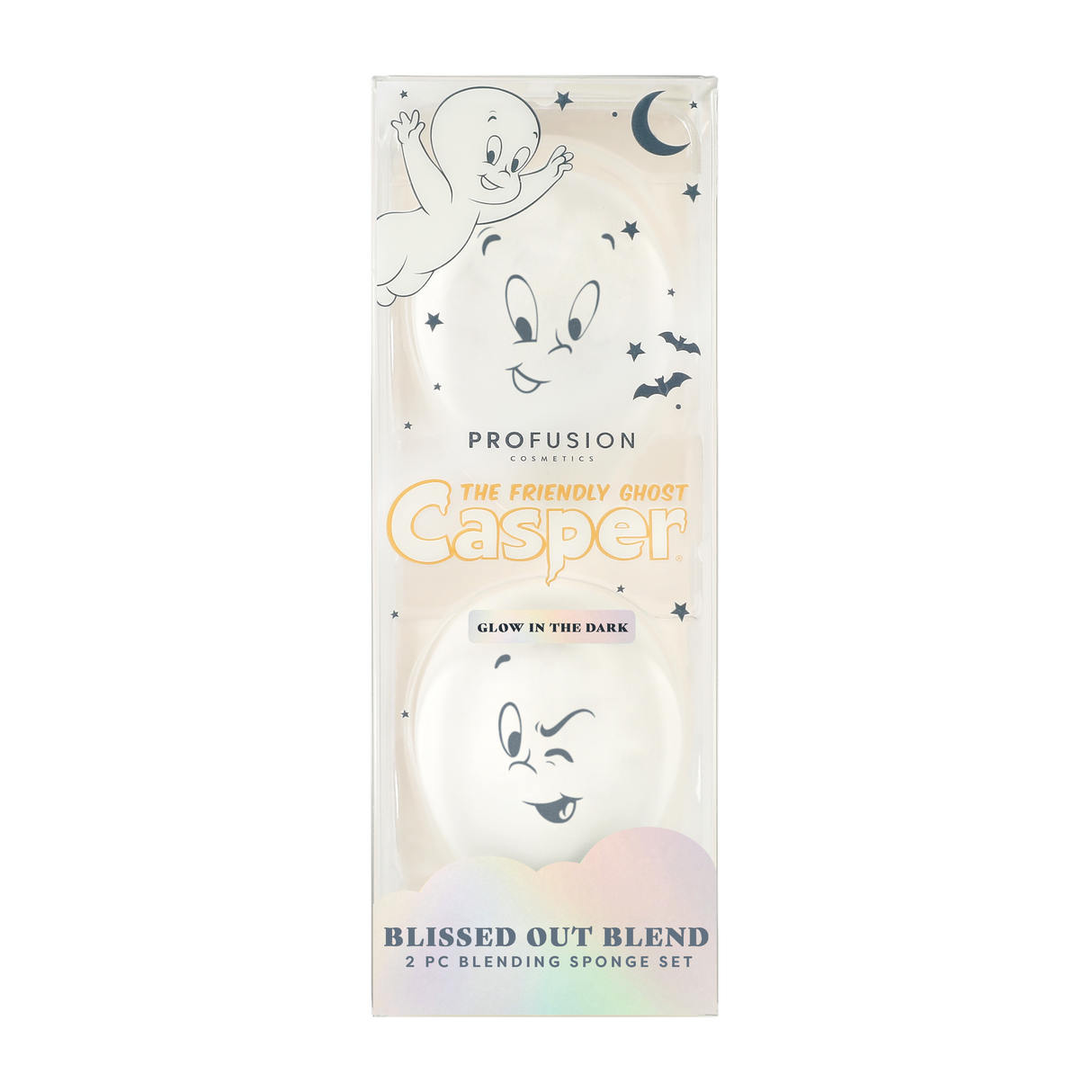 Casper The Friendly Ghost | Blissed out Blend Glow In The Dark 2 PC Blending Sponge Set from Profusion Cosmetics
