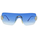 TONER Blue Y2K Rimless Sunglasses from Giant Vintage Sunglasses