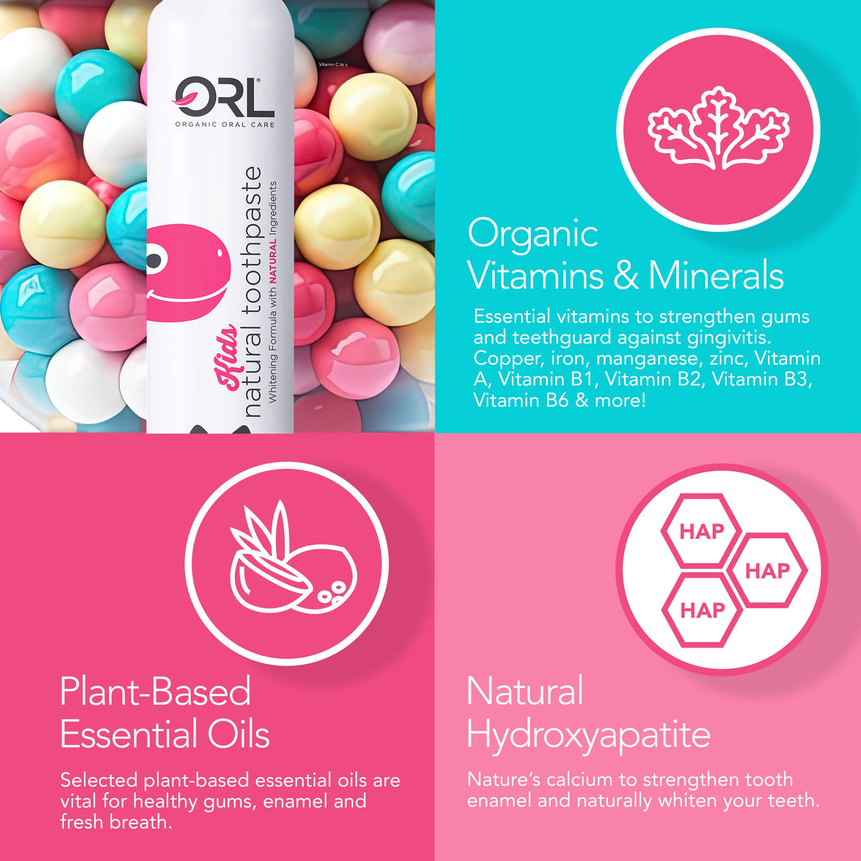 Kids Fluoride Free Natural Toothpaste from ORL