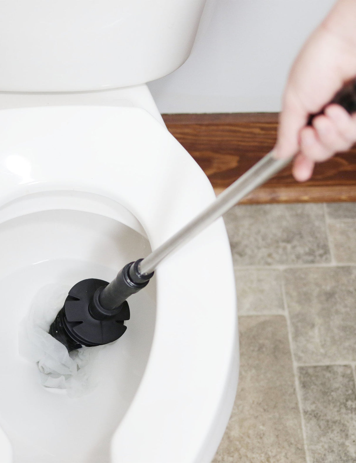 ToiletShroom (Black) Toilet Plunger that Unclogs Toilets in Seconds from TubShroom.com