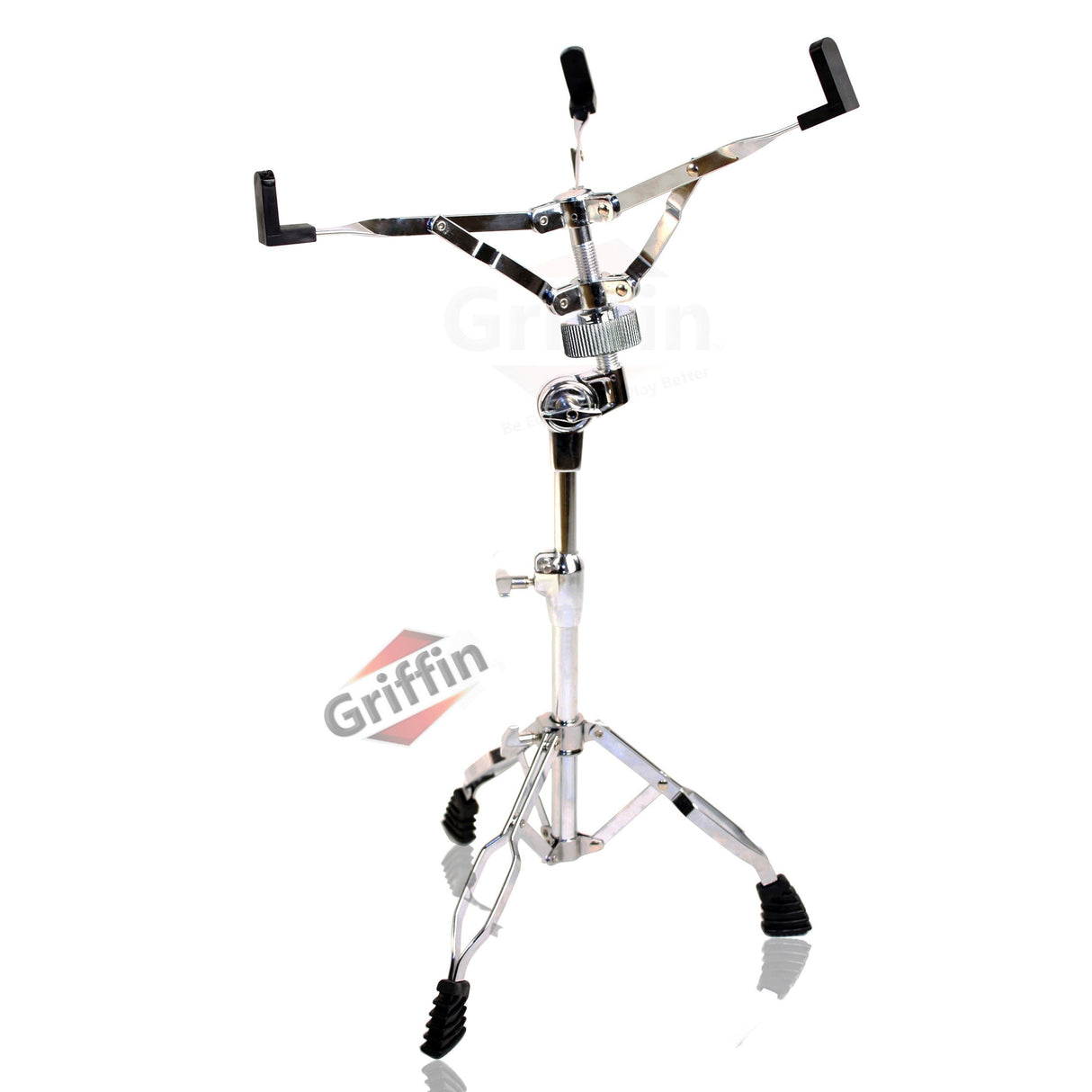 GRIFFIN Cymbal Stand Hardware Pack 4 Piece Set - Full Size Percussion Drum Hardware Kit with Snare Mount, Hi-Hat Pedal, Cymbal Boom, & Straight Stand from GeekStands.com