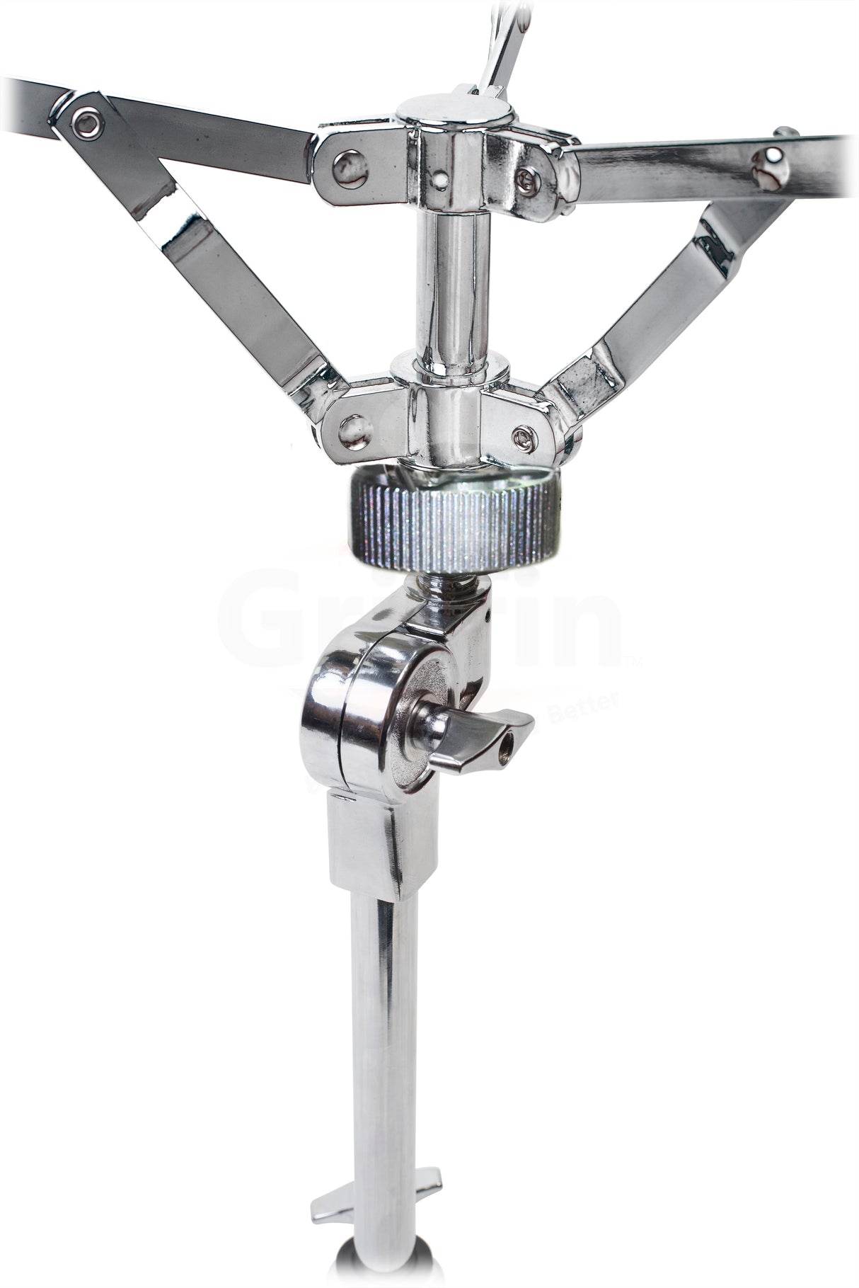 2-PACK Snare Drum Stand by GRIFFIN | Chrome Double Braced, Light Weight Mount for Standard Snares, Tom Drums & Practice Pad | Slip-Proof Gear Tilter & Clamp Style Basket Holder Percussion Hardware Kit from GeekStands.com