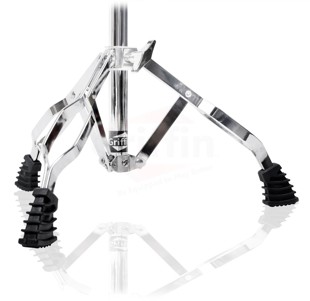 3 PACK - Cymbal Stand With Boom Arm & Snare Drum Stand Kit by GRIFFIN | Percussion Chrome Gear Hardware Set with Double Braced Legs | Counterweight Adapter for Mounting Crash, Ride, Splash Cymbals from GeekStands.com