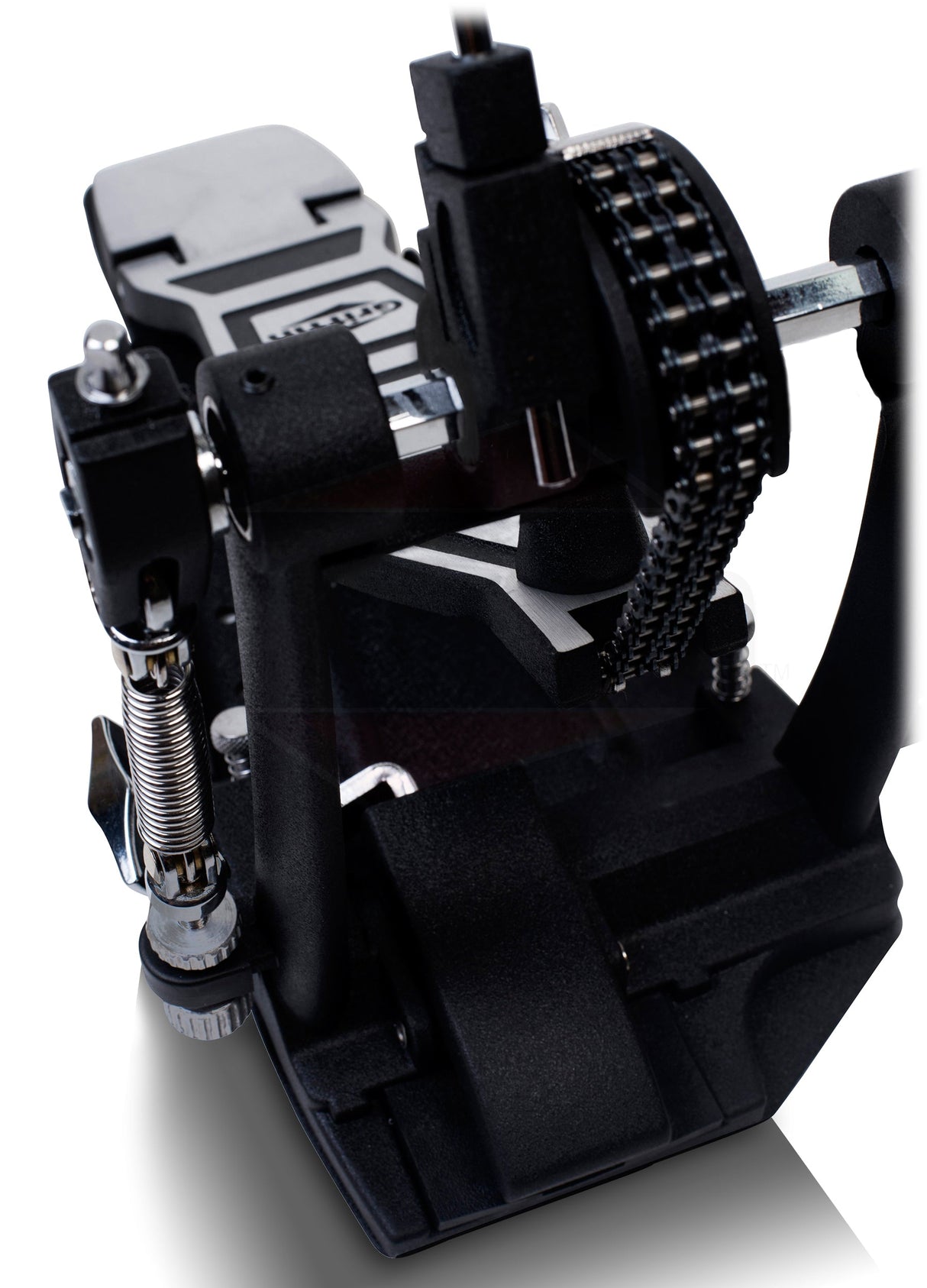Drum Hardware Kit (3 Piece Set) by GRIFFIN - Kick Drum Pedal, Snare Stand & Straight Cymbal Stand - Deluxe Double-Chain Steel Pedal, Slip-Proof Gear Tilter & Clamp Basket Holder from GeekStands.com