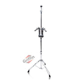 Double Tom Drum Stand with Cymbal Arm by GRIFFIN - Drummers Percussion Set Hardware Kit from GeekStands