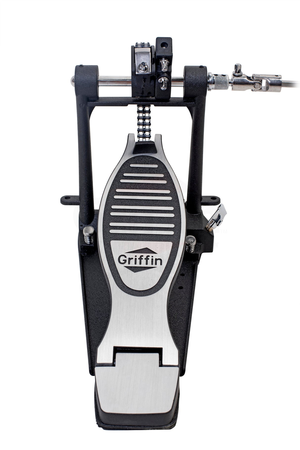 Double Kick Drum Pedal for Bass Drum by GRIFFIN - Deluxe Twin Set Foot Pedal - Quad Sided Beater Heads - Dual Pedal Two Chain Drive Hardware from GeekStands