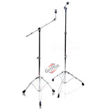 Cymbal Boom Stand & Straight Cymbal Stand Combo (Pack of 2) by GRIFFIN | Percussion Drum Hardware Set for Mounting & Holding Crash, Ride, Splash Cymbals | Arm Counterweight Adapter Kit & Double Braced from GeekStands.com