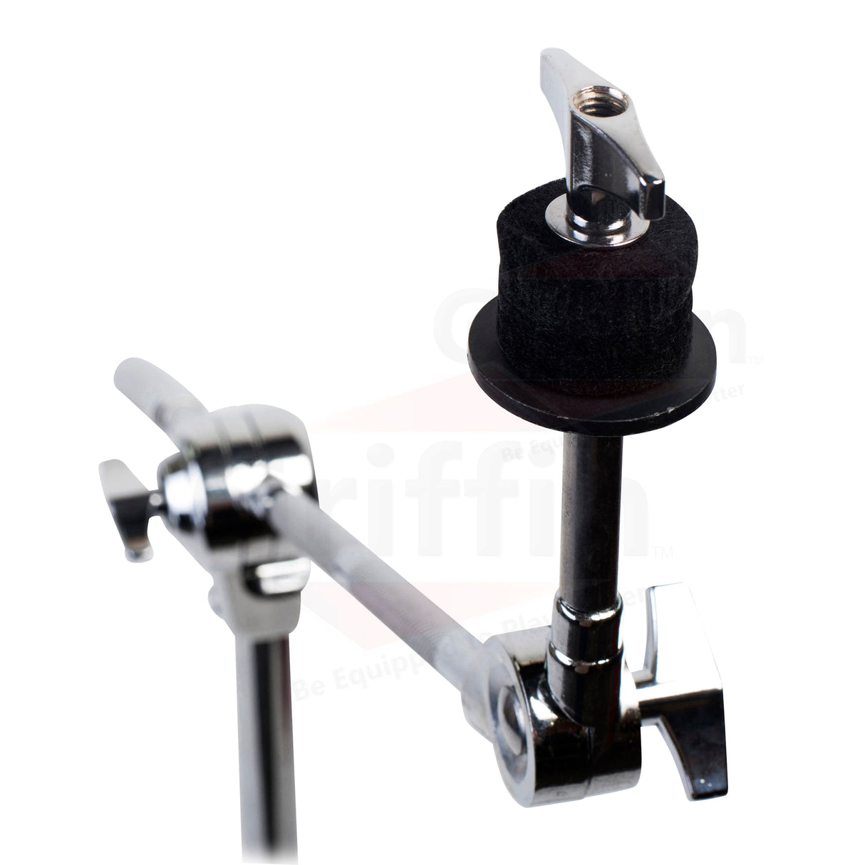 3 PACK - Cymbal Stand With Boom Arm & Snare Drum Stand Kit by GRIFFIN | Percussion Chrome Gear Hardware Set with Double Braced Legs | Counterweight Adapter for Mounting Crash, Ride, Splash Cymbals from GeekStands.com