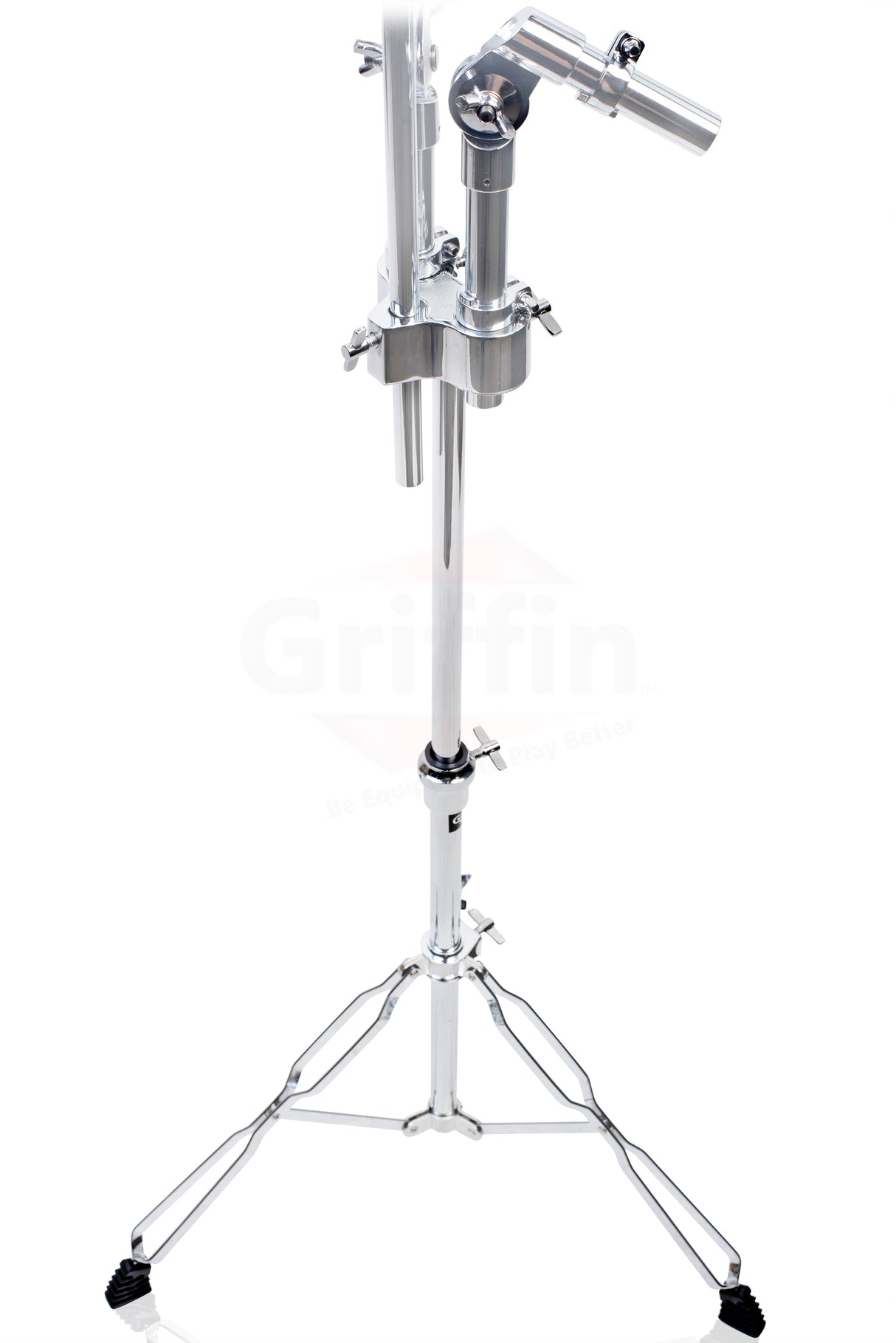 Double Tom Drum Stand with Cymbal Arm by GRIFFIN - Drummers Percussion Set Hardware Kit from GeekStands