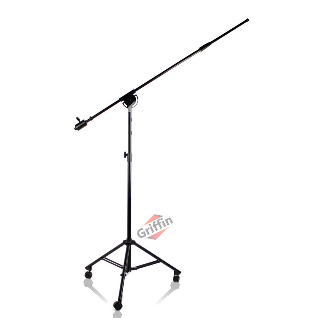 GRIFFIN Professional Studio Microphone Boom Stand with Casters - Extended Height Recording Mic from GeekStands