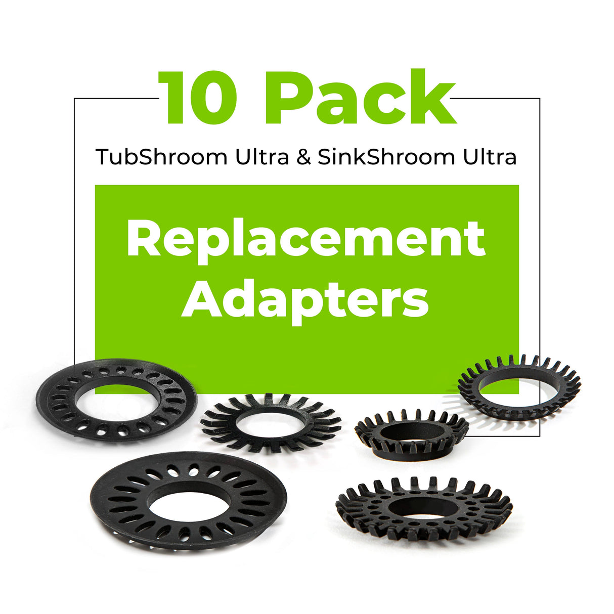 Replacement Adapters Pack for TubShroom Ultra and SinkShroom Ultra from TubShroom.com