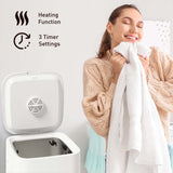 Bathroom Essential Set: Luxury Towel Warmer Bucket, Digital Scale, and Bamboo Bath Body Brush from Pursonic