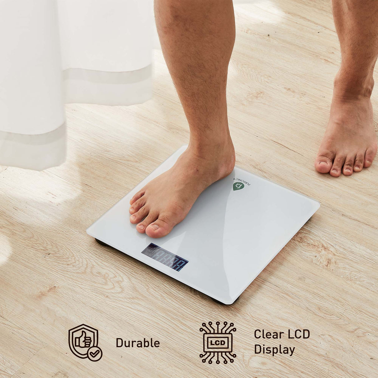 Bathroom Essential Set: Luxury Towel Warmer Bucket, Digital Scale, and Bamboo Bath Body Brush from Pursonic