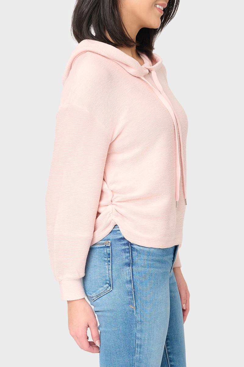 Low Key Luxe Rib Cinched Hoodie  From Gibsonlook