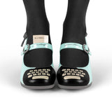 Chocolaticas® Mid Heels Typewriter Women's Mary Jane Pump from Hot Chocolate Design