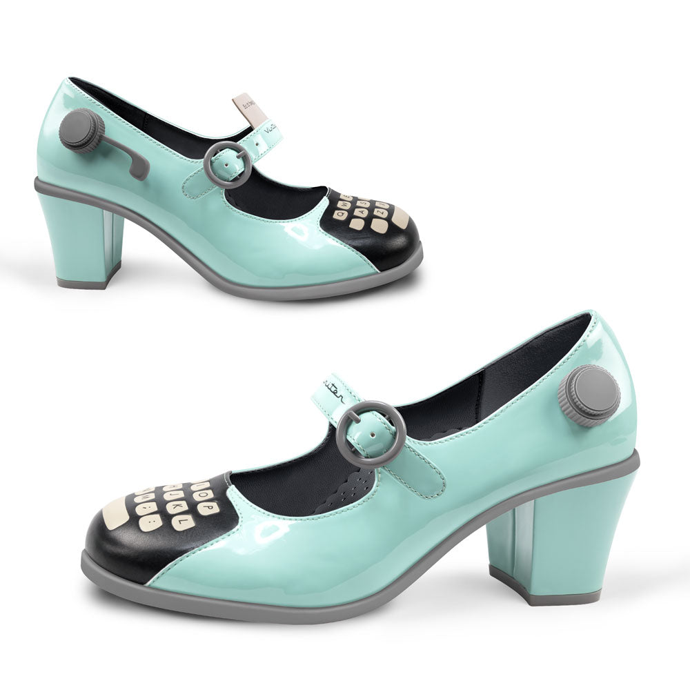 Chocolaticas® Mid Heels Typewriter Women's Mary Jane Pump from Hot Chocolate Design