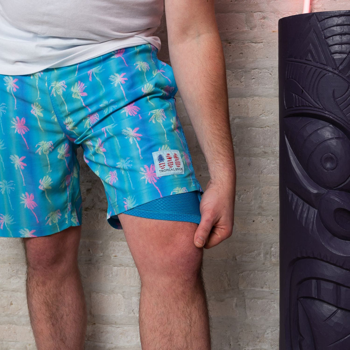 Tahiti Palms Swimsuit Shorts from Tropical Bros