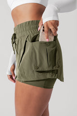 Hiking Superskort™ - Dark Olive from POPFLEX