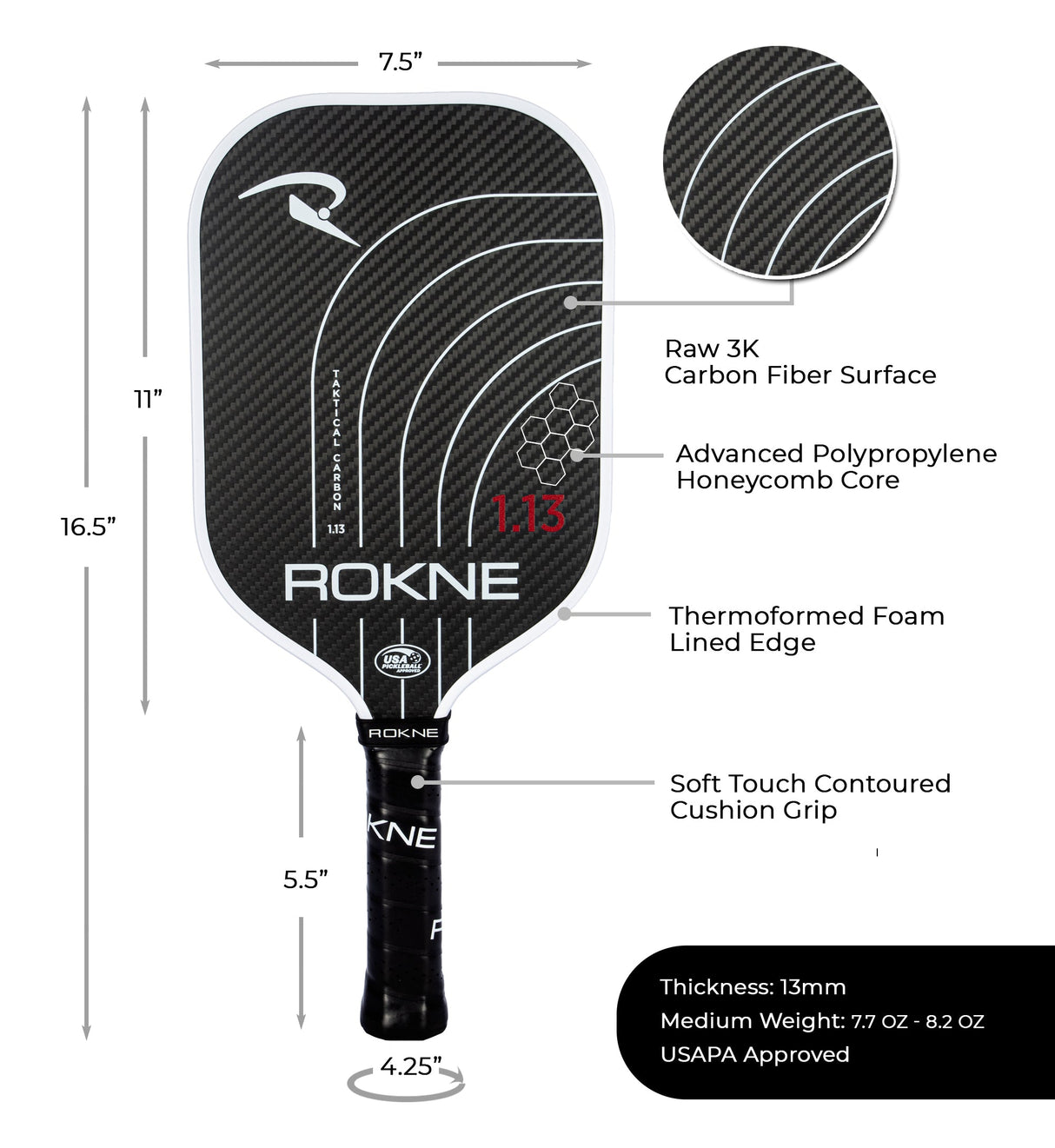 TAKTICAL CARBON 1.13 (13MM) from ROKNE