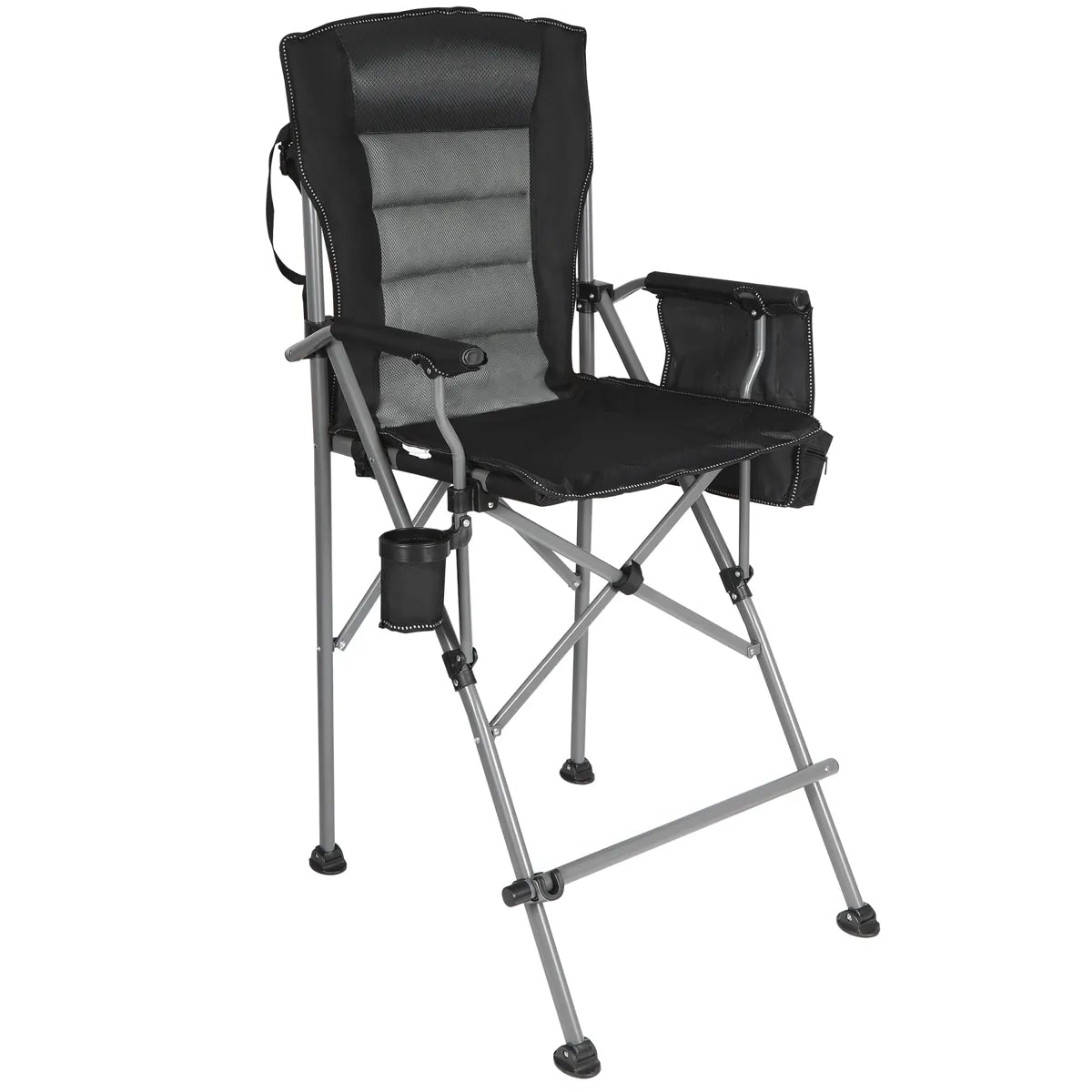 Extra Tall Bar Height Foldable Director Chairs for Adults with High Back and Hard Arms, Support 330lbs From Redcamp