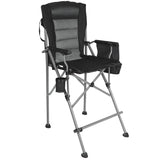 Extra Tall Bar Height Foldable Director Chairs for Adults with High Back and Hard Arms, Support 330lbs From Redcamp