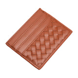 Faux Leather Basket Weave Card Holder Wallet  from Madeline Love