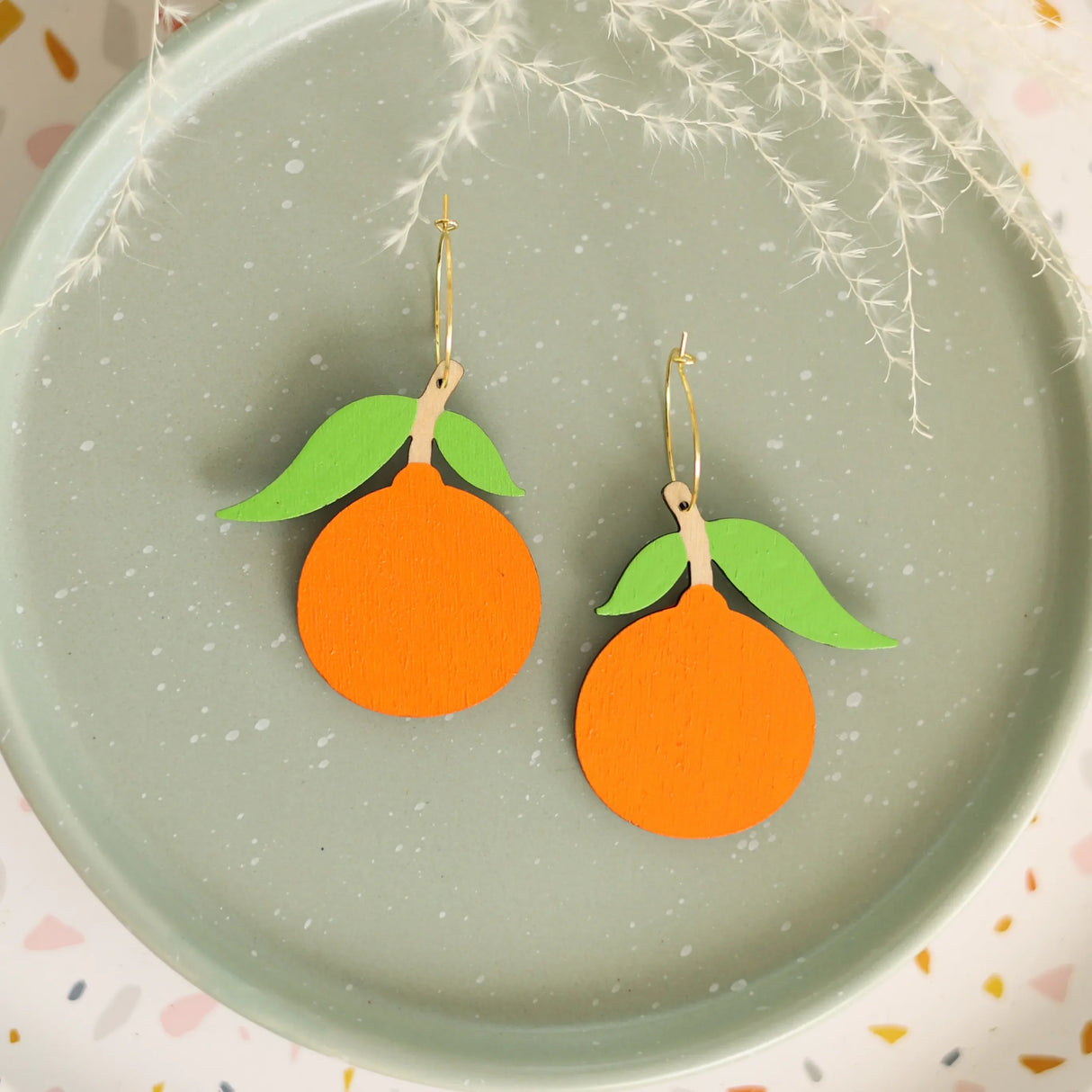 Tangerine Hoop Earrings from LE CHIC MIAMI