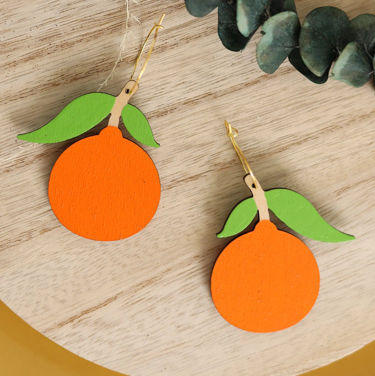 Tangerine Hoop Earrings from LE CHIC MIAMI