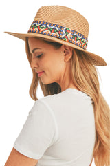 AZTEC Band Panama Hat from Madeline Love