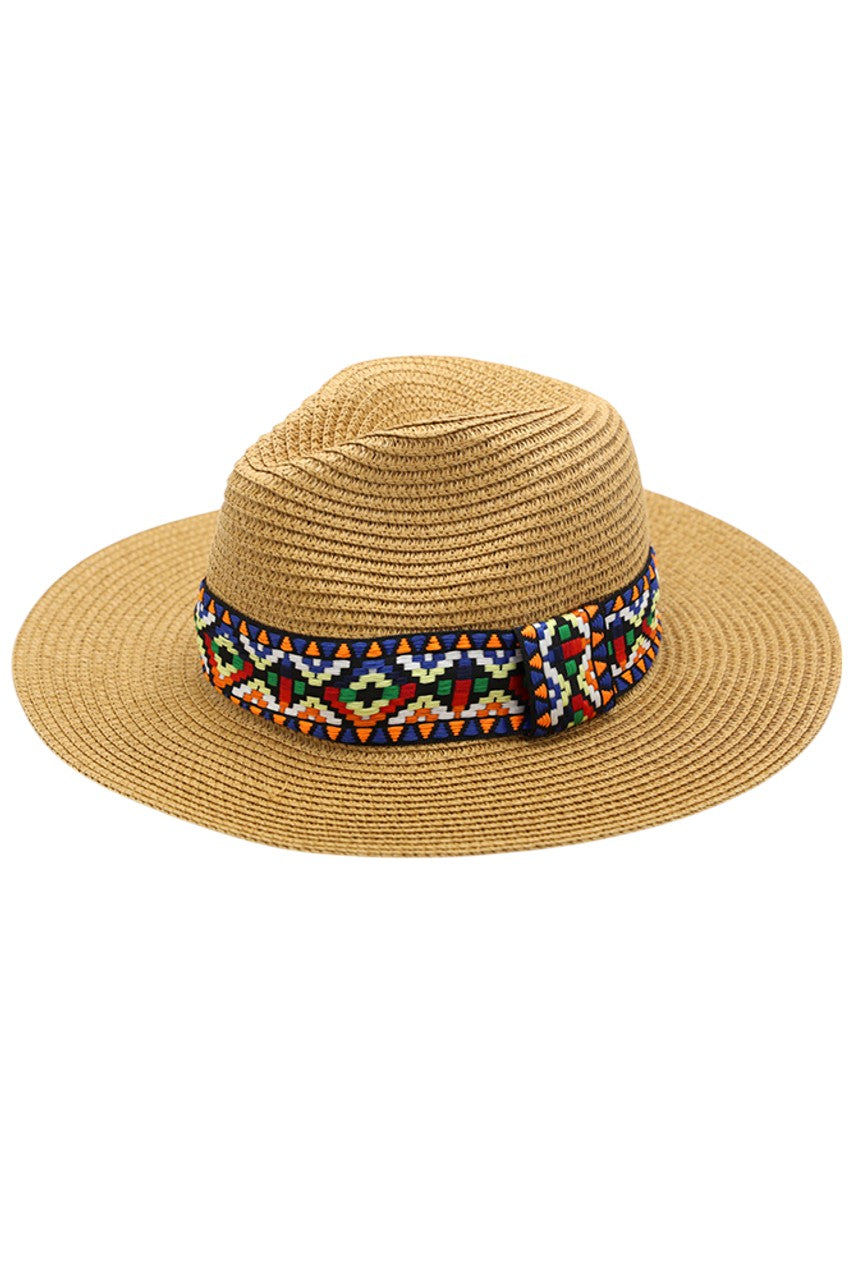 AZTEC Band Panama Hat from Madeline Love