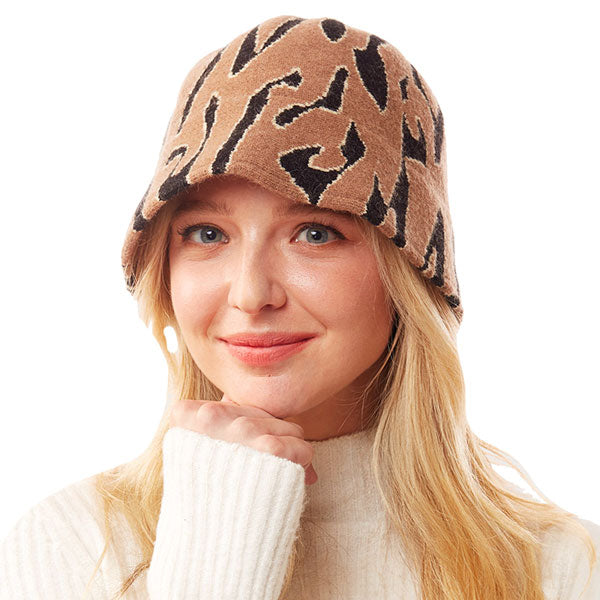Animal Patterned Soft Fabric Bucket Hat from Madeline Love