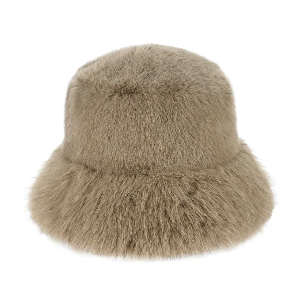 C.C Faux Fur Solid Bucket Hat from Madeline Love
