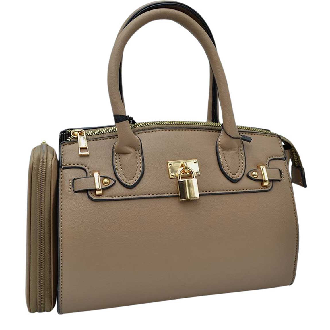2-in-1 Top Handle Satchel Tote Handbag with Wallet  from Madeline Love