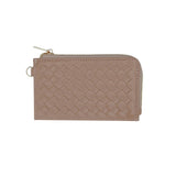 Faux Leather Basket Weave Flat Card Holder Wallet with Wristlet  from Madeline Love
