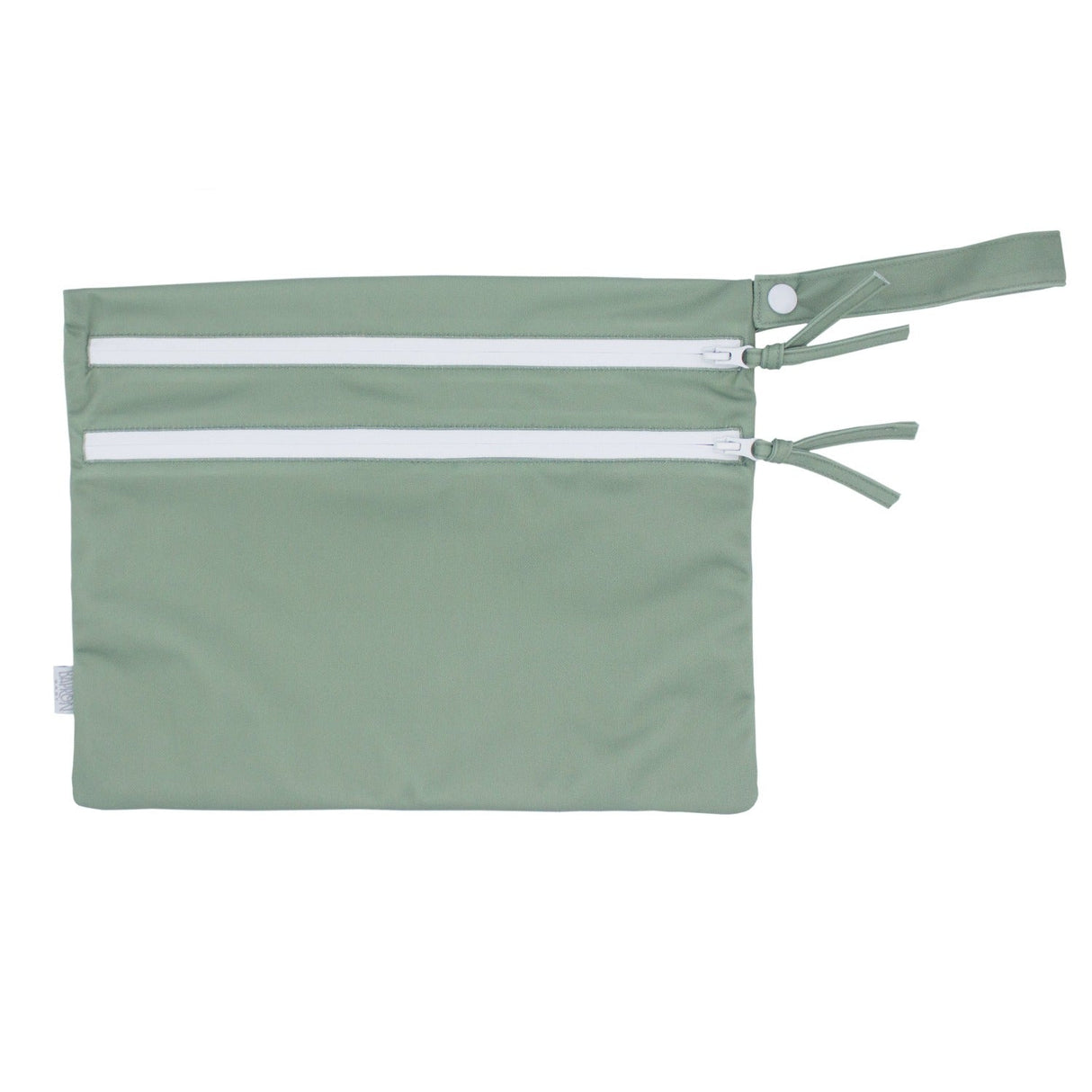 Solid Sage Minimalist - Waterproof Wet Bag (For mealtime, on-the-go, and more!) from BapronBaby