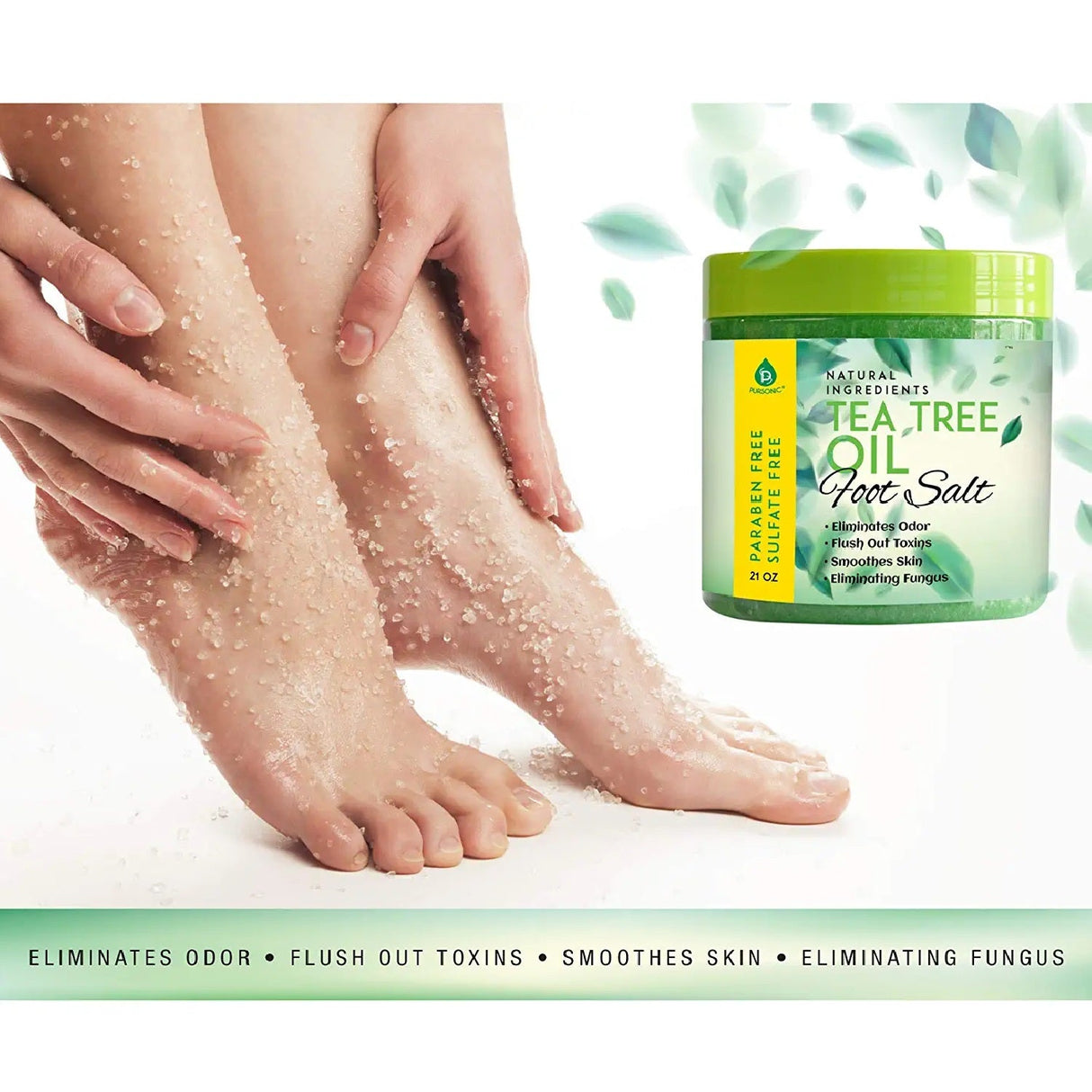 Tea Tree Oil Foot Salt 10 Oz from Pursonic