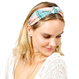 Aztec Patterned Burnout Knot Headband from Madeline Love